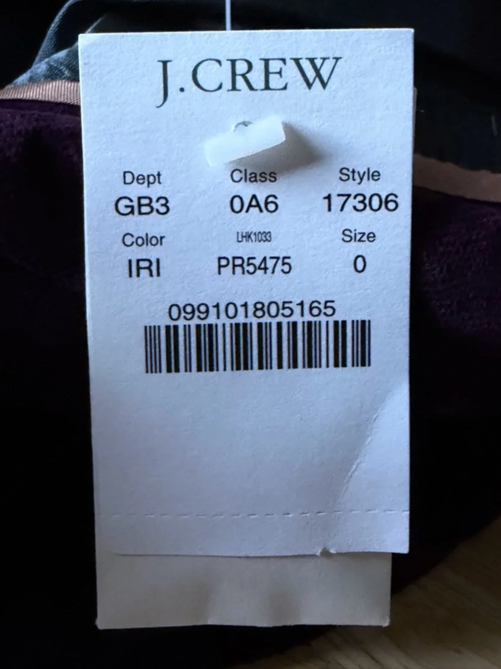 NEW J. Crew Women's Deep Plum Eden Velvet Blazer Jacket Size 0 39667